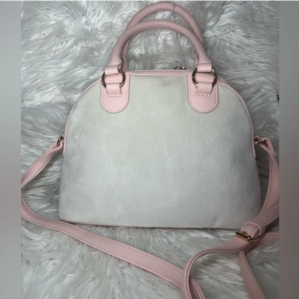 💕▪️Juicy Couture▪️ Crystal Pink Clay Velour Heritage Dome Satchel